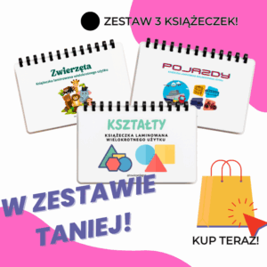 Zestaw 3 książeczek laminowanych – TANIEJ!